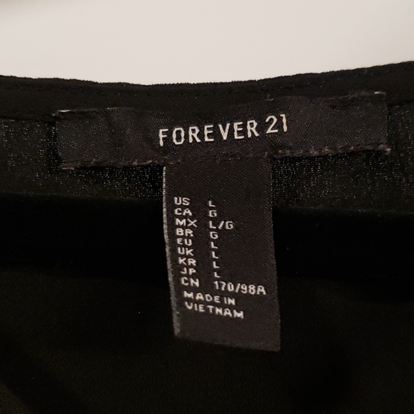 Forever 21 elegant balck shirt L - Picture 4 of 5
